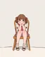 Placeholder: pouty emo girl sitting down into a chair
