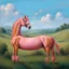 Placeholder: a pink horse like a 19th painting