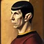 Placeholder: portrait of Spock, with pointed ears, by leonardo da vinci