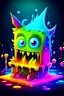 Placeholder: cartoon box pfp character detailed furry monster neon drippy pebbles glass shard water splash swamp rose