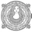 Placeholder: "Create a unique girl MANDALA. This mandala coloring sheet features strange and imaginative SHAPES, ensuring a realistic yet fantastical journey. Draw clean lines in a 3:4 aspect ratio on a white background, embracing minimalistic black lines and low-level black colors. Craft a coloring page with perfect, clear lines, avoiding repeated images, sketching, and thick black colors.