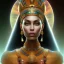 Placeholder: A beautiful portrait of Pharaonic queen , high key lighting, volumetric light high details psychedelic background