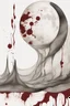 Placeholder: Abstract drawing of the moon and blood