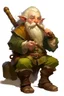 Placeholder: young blond bard mountain dwarf with flute dnd