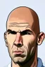 Placeholder: Zinedine Zidane French football player ,cartoon 2d