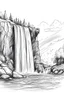 Placeholder: waterfall sketch with space