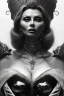 Placeholder: Sophia Loren as evil queen in black leather, cleavage, angry, stern look. character design by cory loftis, fenghua zhong, ryohei hase, ismail inceoglu and ruan jia. unreal engine 5, artistic lighting, highly detailed, photorealistic, fantasy