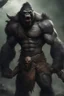 Placeholder: an extremely ugly abomination of the Ratman bat werewolf gorilla monster barbarian