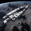 Placeholder: a top secret scientific space station hidden behind an asteroid