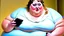 Placeholder: fat fingers lady can't dial cellphone