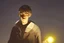 Placeholder: night, man with flashlight