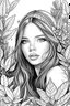 Placeholder: Black and white Coloring page bible Realistic Beautiful Natural Naiomi