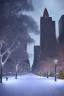 Placeholder: Central park, Realistic night christmas, snow, 4k, big tree christimas, intricate, bump