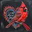 Placeholder: Bing: a vibrant digital chalk sketch painting featuring a double exposure image of a beautiful majestic red cardinal, ultra-detailed, within the body of the cardinal is a heart with the words "I AM ALWAYS WITH YOU" in a beautiful script