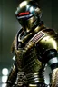 Placeholder: Cybernetic samurai wearing biomechanical armor, photorealistic