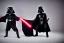 Placeholder: Cat dressed like Luke Skywalker and cat dressed like Darth Vader. Fighting with light swords