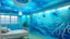 Placeholder: A blue underwater squid themed hospital painted by Cai Jia