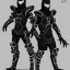 Placeholder: cyber ninja, black metal armor, futuristic suit, imperious, 8k resolution concept art