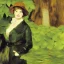 Placeholder: person holding duckweed painting by manet