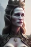 Placeholder: Julia Roberts as evil queen in black leather gown, evil, busty, cleavage, curvy, angry, stern look. character design by cory loftis, fenghua zhong, ryohei hase, ismail inceoglu and ruan jia. unreal engine 5, artistic lighting, highly detailed, photorealistic, fantasy