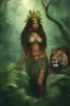 Placeholder: Heartley, Queen of the Jungle - Digital painting