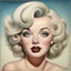 Placeholder: Marilyn monroe in the style of Margaret Keane