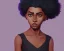 Placeholder: Portrait of a dark skinned magical 9 year old witch girl with afro hair by Nick Harris