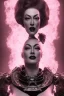 Placeholder: Joan Crawford as evil queen in black leather, busty, cleavage, dominatrix, curvy, angry, stern look. unreal 5, octane render, cinema4d, dynamic lighting, dramatic lighting, 4k, redshift render, highly detailed, hyper realistic,anthropomorphic