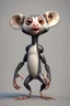 Placeholder: hi poly Mud Crab Monkey Opossum T-pose just the character and simple background