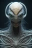 Placeholder: spider alien, head, evil, 8k, finely detailed, photo realistic, HR Giger style