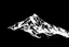 Placeholder: mountain smooth vector shape, white on black