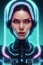 Placeholder: cyberpunk, head, women, portrai, tron