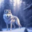 Placeholder: Wolf, ice, blue, forest, snow, beautiful, masterpiece, expert, 8K, hyperrealism, sharp focus, cinematic lighting