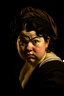 Placeholder: Portrait of a female dwarf, Caravaggio style
