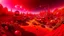 Placeholder: Wide-angle photorealistic fantasy landscape of unearthly delights, red tones