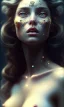 Placeholder: porno model , cute, beautiful, long hair, wavy hair, curly hair، black eyes, head and shoulders portrait, cinematic, 8k, resolution concept art portrait by Greg Rutkowski, Artgerm, WLOP, Alphonse Mucha dynamic lighting hyperdetailed intricately detailed