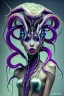 Placeholder: gorgeous female humanoid alien full body model, tentacles, orichalcum jewelry and piercings, beautiful face, shining eyes, flawless skin, transparent dress