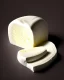 Placeholder: Cream Cheese on the dark background. Realistic photo. HD. Glowing. 3d style