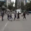 Placeholder: iteawon city night pool team crossing the road drinking beer