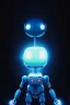 Placeholder: Full portrait of a cute robot. painter arm. two arms up, minimalistic robot, white robot, oval body, two arms, one arm painter, no legs, happy face, digital eyes, digital face, awesome Pose, Unreal 5, Daz, Octane Render, Dynamic Lighting, Volumetric lighting, Cinematic