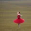Placeholder: A lonesome cowboy in a ballerina dress is dancing in the prairie
