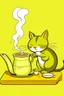 Placeholder: Cat brewing tea cartoon