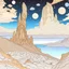 Placeholder: Colourful, scifi, night sky filled with galaxies and stars, Egon Schiele, rock formations with fossils, flowers, one-line drawing, sharp focus, 8k, deep 3d field, intricate, ornate