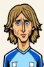 Placeholder: Luka Modric Croatian soccer player 2d cartoon