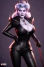 Placeholder: Mae West as evil queen in black leather, leather, busty, cleavage, angry, stern look. character design by cory loftis, fenghua zhong, ryohei hase, ismail inceoglu and ruan jia. unreal engine 5, artistic lighting, highly detailed, photorealistic, fantasy