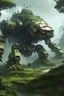 Placeholder: a forgotten and abandoned epic overgrown world ruled by mechs