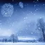 Placeholder: winter landscape, crystal, stars, dreamy