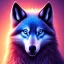 Placeholder: fantasy painting of a legendary cool wolf with black fur and blue piercing blue eyes in the night with black shade showing full body, extreme dense and fine fur, from the side, neon black flames, 8k resolution, detailed eyes, ultra hyperdetailed, Unreal Engine 5, ultra colorful, very small details