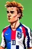 Placeholder: Antoine Griezmann French football player ,cartoon 2d