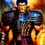 Placeholder: portrait of 'Raoh-Fist of the North Star',ancient metal armor, painting by gaston bussiere, greg rutkowski, yoji shinkawa, yoshitaka amano, tsutomu nihei, donato giancola, tim hildebrandt, oil on canvas, cinematic composition, extreme detail,fit full head inside picture,16k